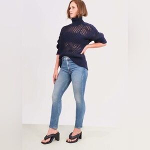 Mother Size 32 • Mid Rise Dazzler Ankle in Other Moods Stretch Crop Jeans Denim.